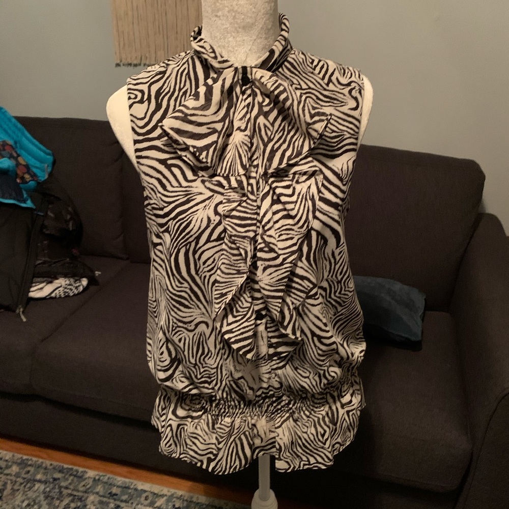 Kenneth Cole zebra top
